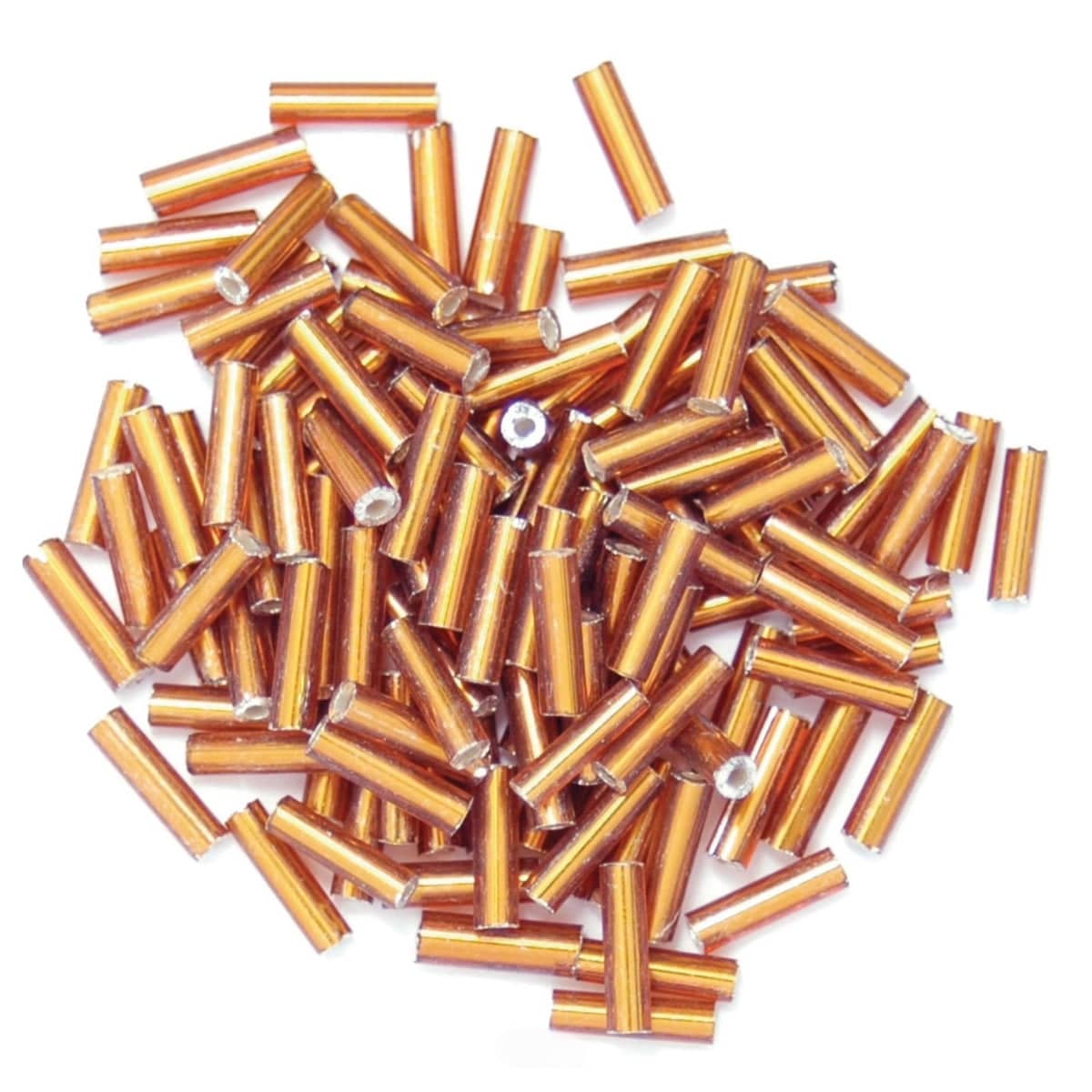 Trimits Beads Sequins Accessories Bugle Beads: Bronze: Pack of 8g  - The Sewing Studio