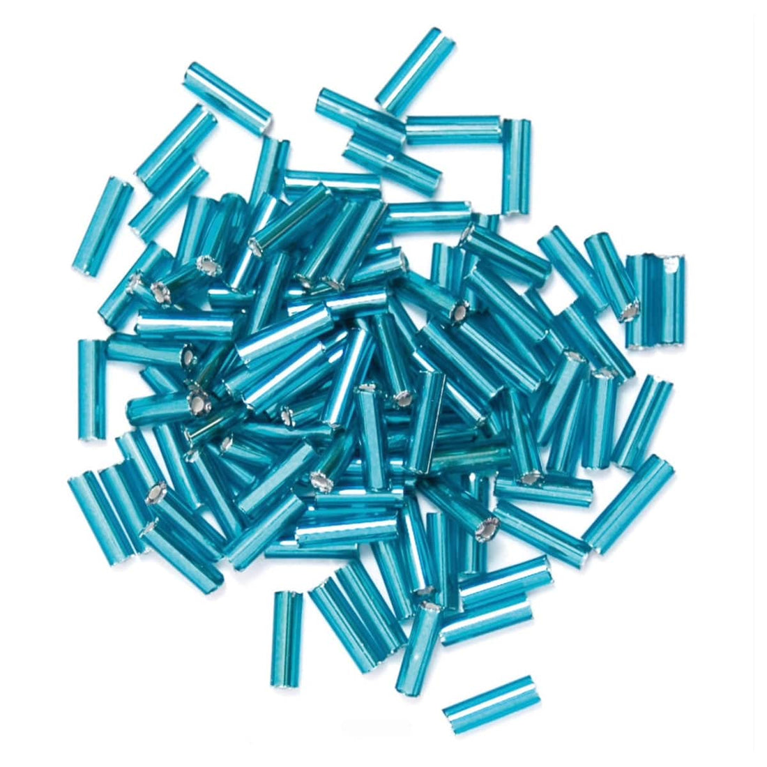 Trimits Beads Sequins Accessories Bugle Beads: Ice Blue: Pack of 8g  - The Sewing Studio