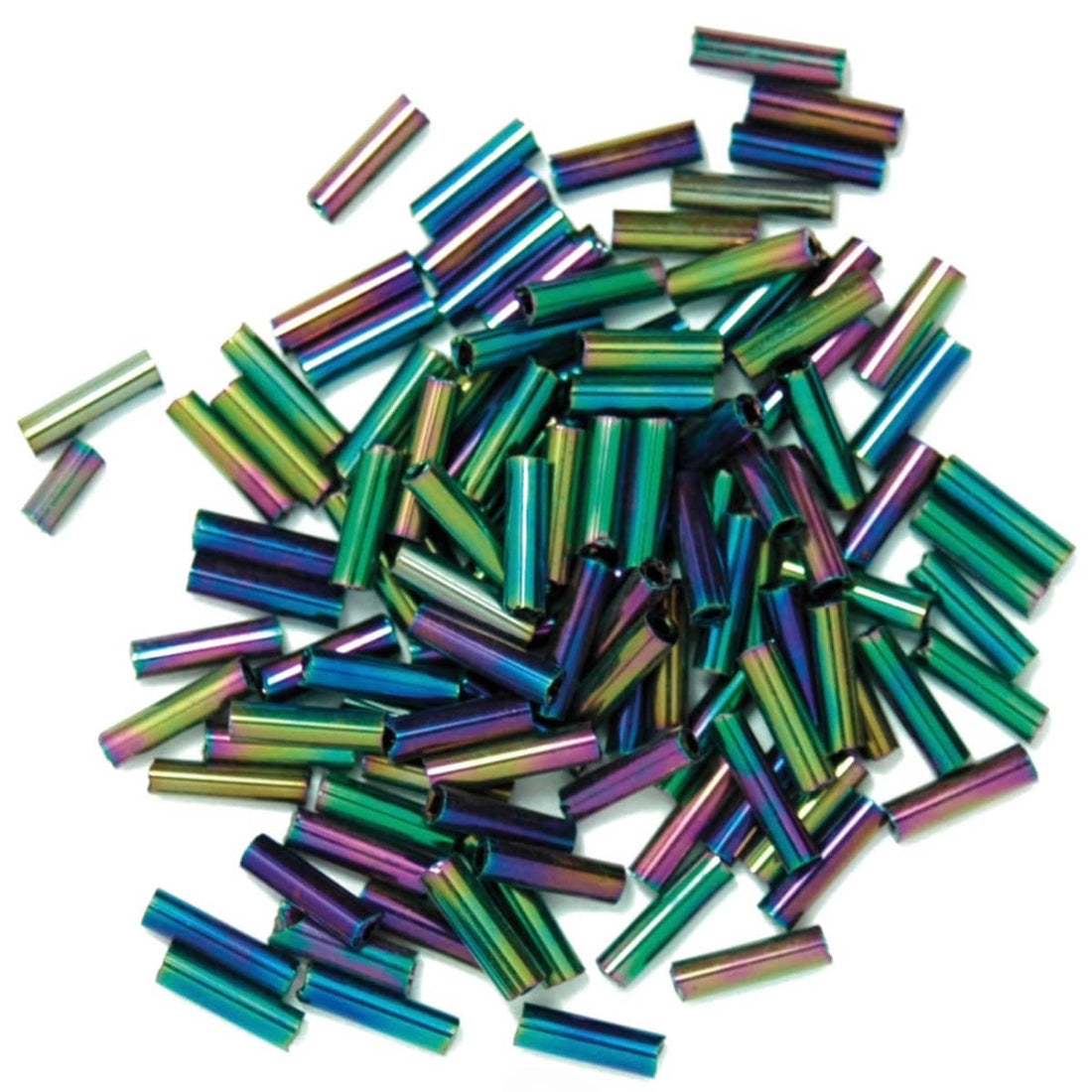 Bugle Beads: Rainbow: Pack of 8g