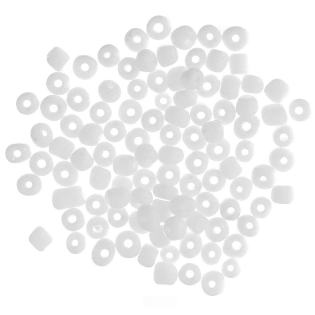 E Beads: White: 8g in a pack