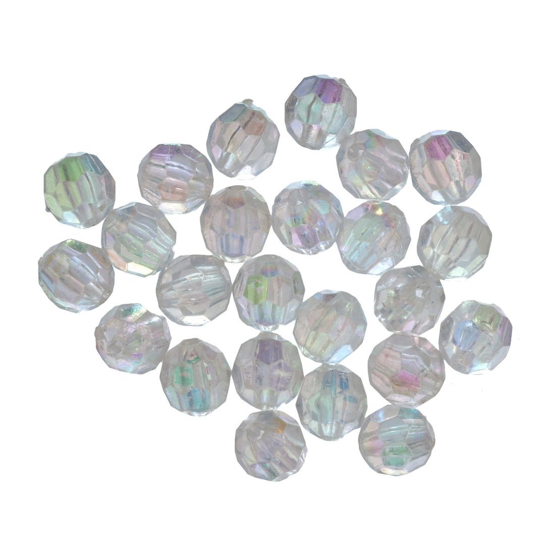 Trimits Beads Sequins Accessories Faceted Beads: 8mm: Aurora: 20 quantity  - The Sewing Studio