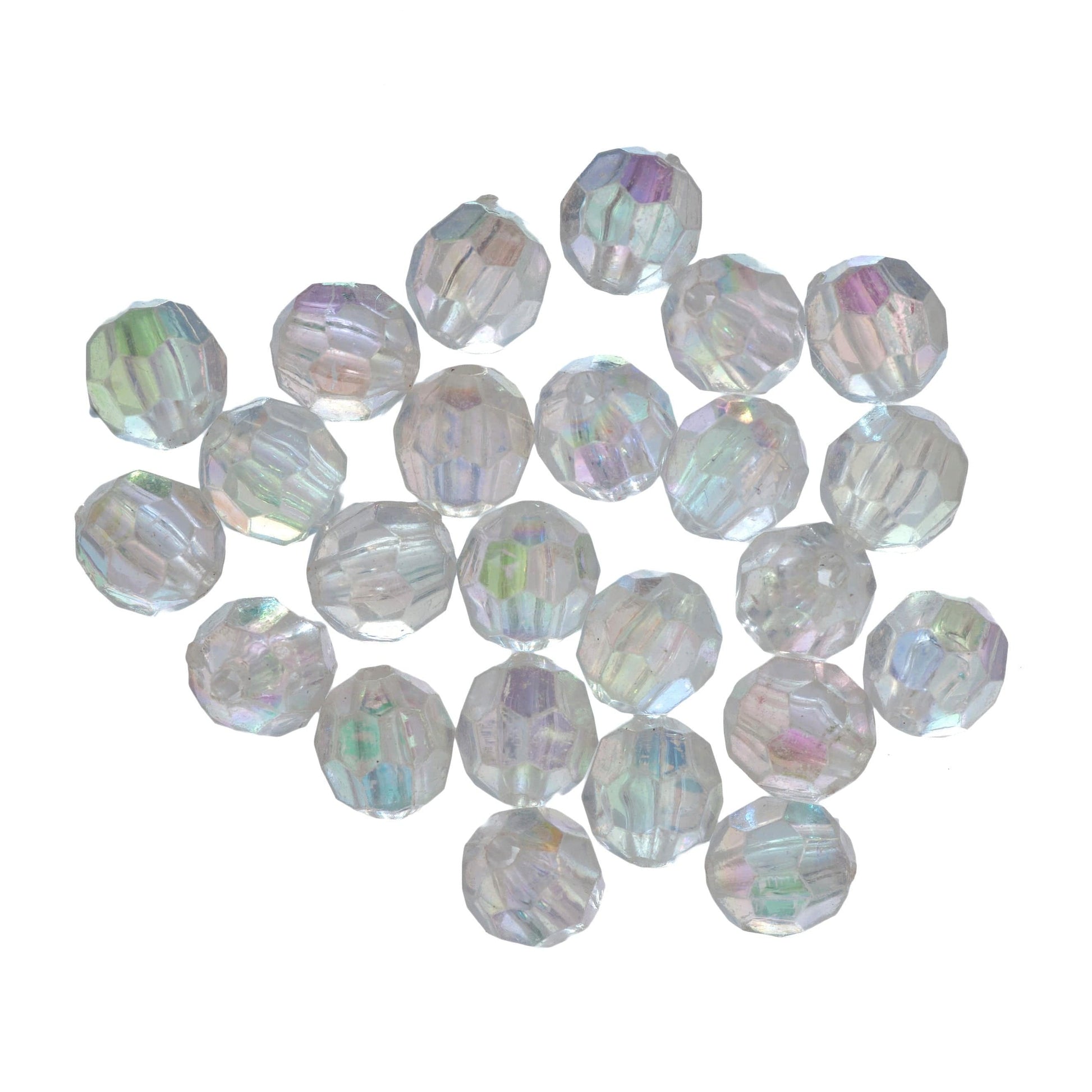Trimits Beads Sequins Accessories Faceted Beads: 8mm: Aurora: 20 quantity  - The Sewing Studio