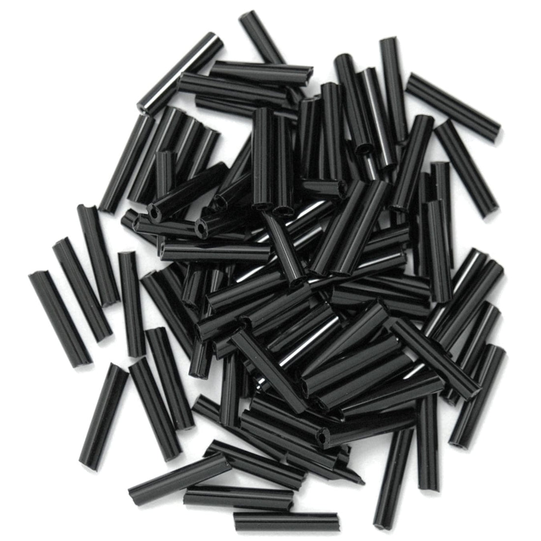 Trimits Beads Sequins Accessories Long Bugle Beads: Black: 8g per pack  - The Sewing Studio
