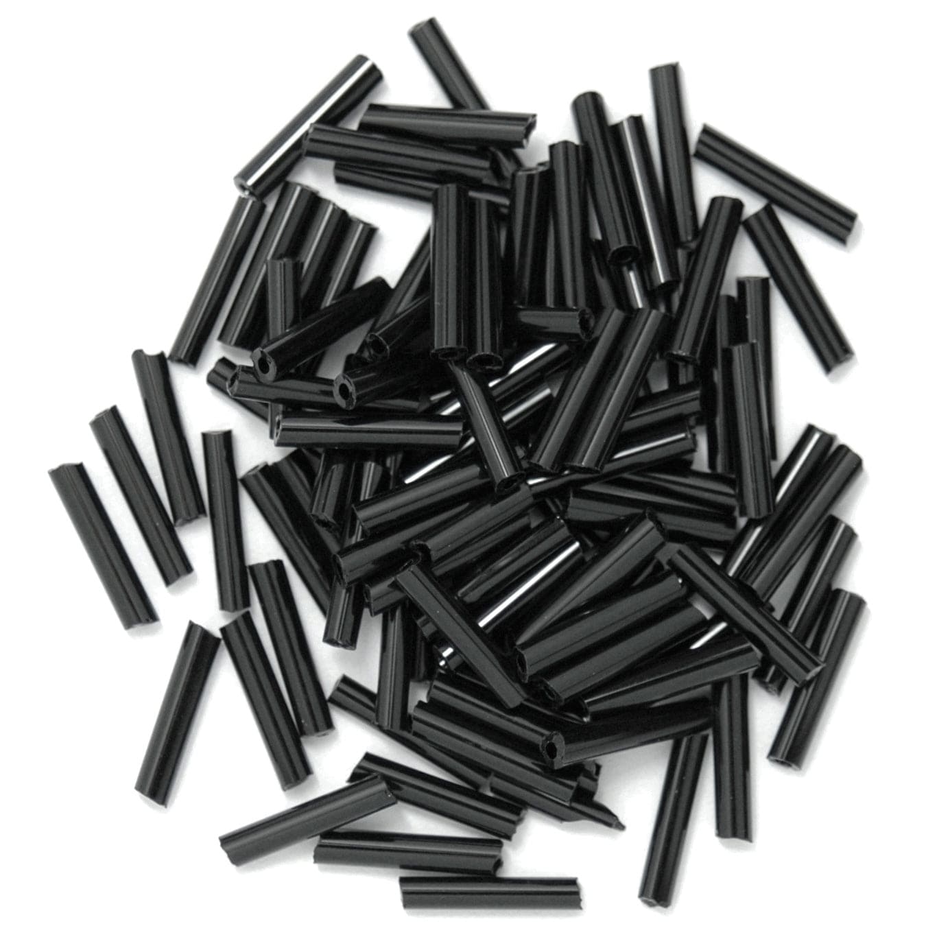 Trimits Beads Sequins Accessories Long Bugle Beads: Black: 8g per pack  - The Sewing Studio