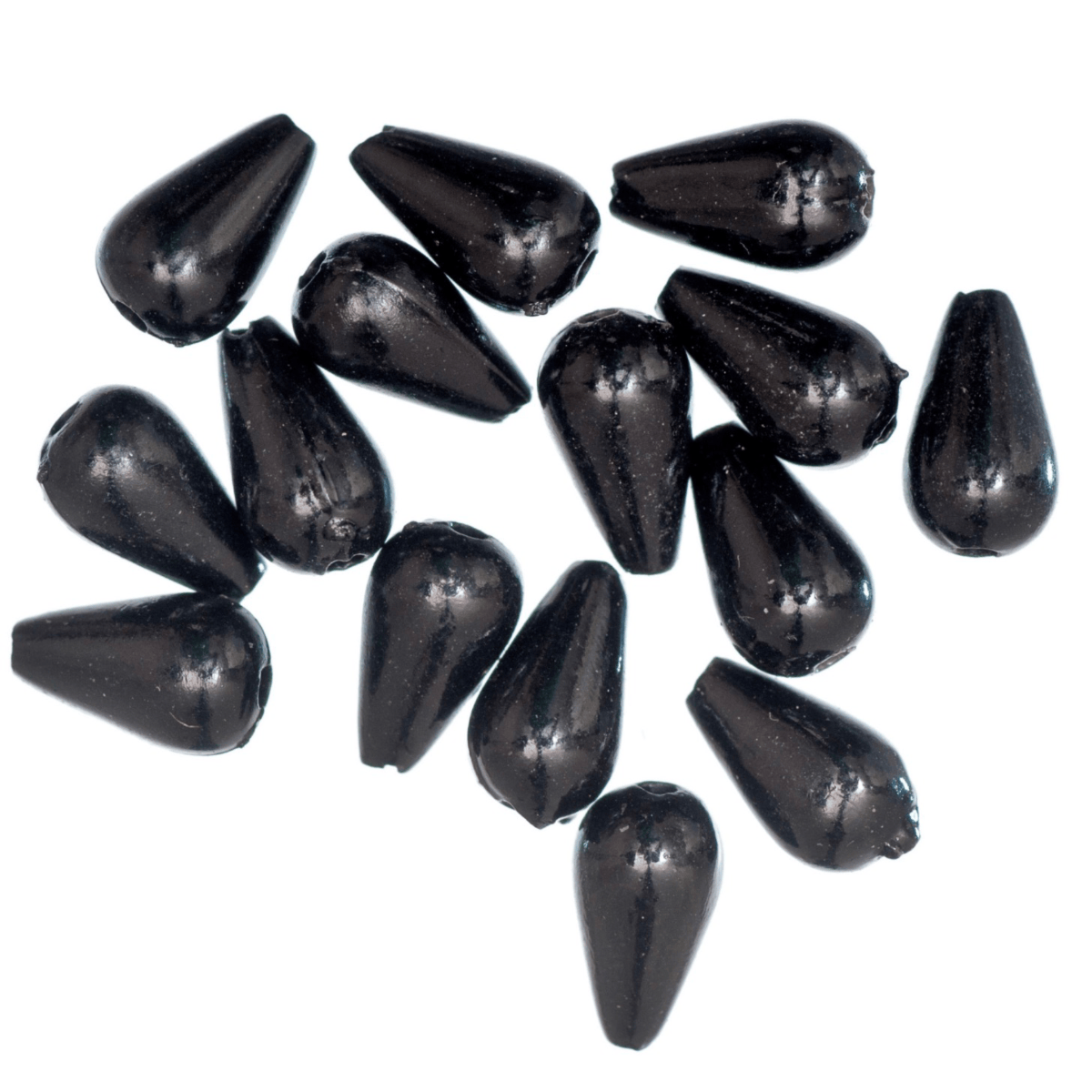 Trimits Beads Sequins Accessories Pearl Bead Drops: 6 x 9mm: Black: 15 quantity  - The Sewing Studio