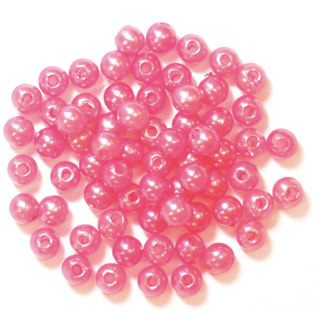 Trimits Beads Sequins Accessories Pearl Beads: 4mm: Pink: 86 quantity  - The Sewing Studio