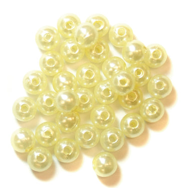 Trimits Beads Sequins Accessories Pearl Beads: 6mm: Cream: 20 quantity  - The Sewing Studio for sale UK - The Sewing Studio