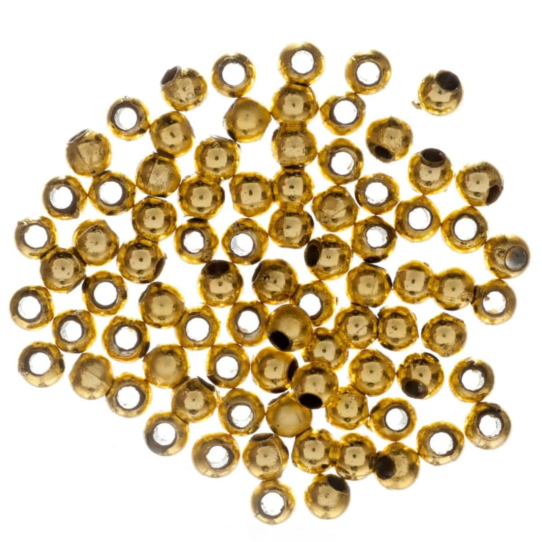 Plated Beads: 3mm: Gold: 75 quantity
