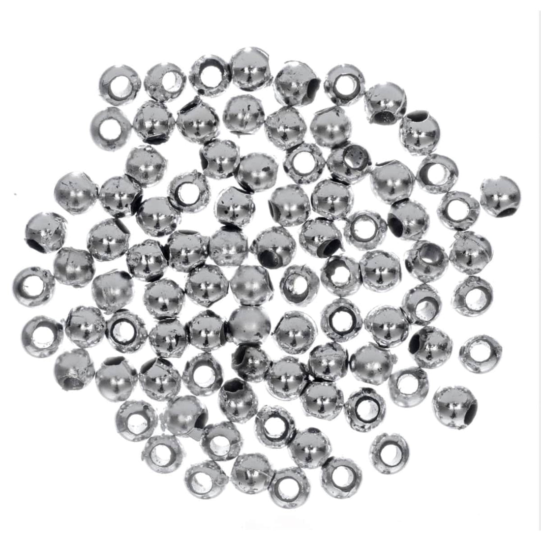 Plated Beads: 3mm: Silver: 75 quantity