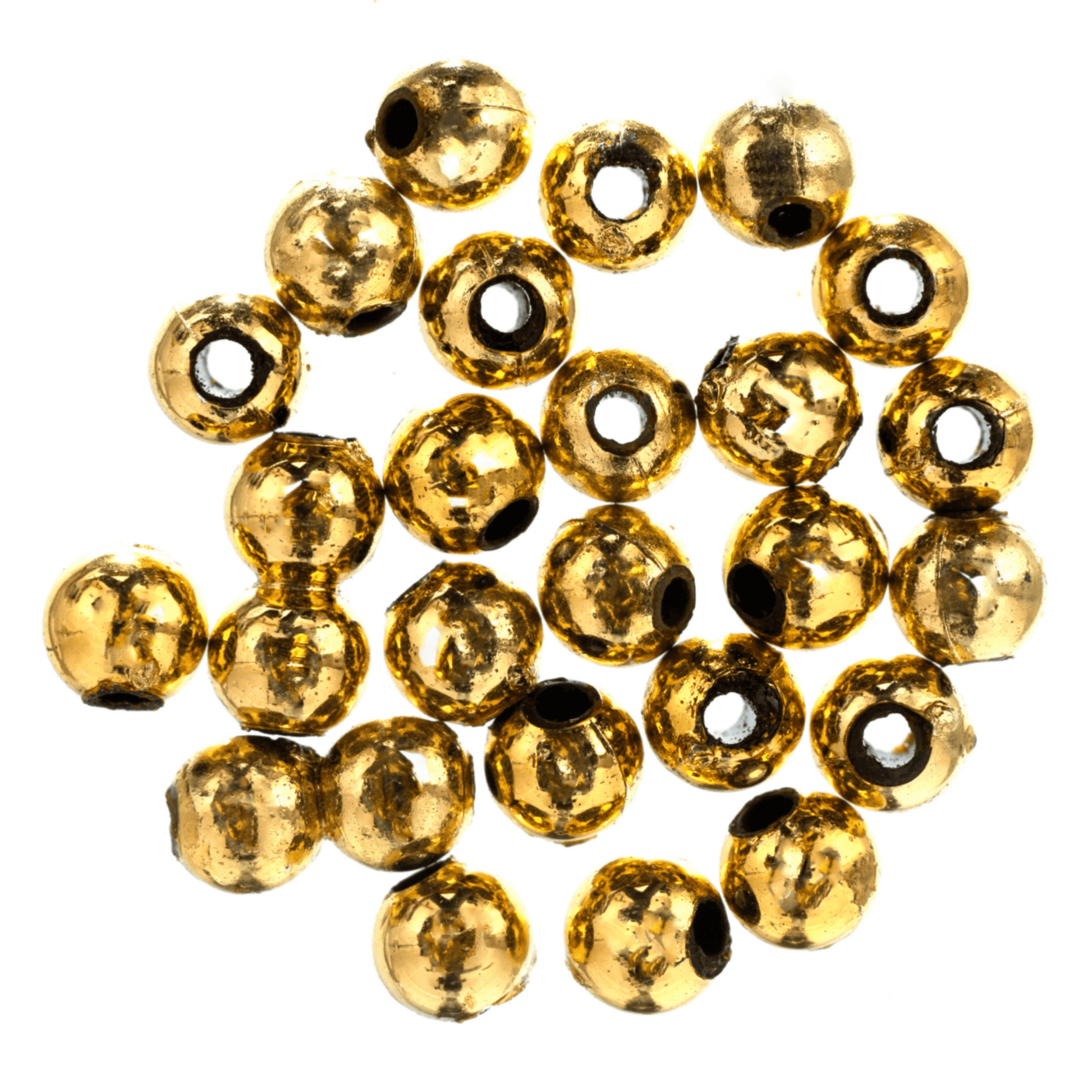Trimits Beads Sequins Accessories Plated Beads: 5mm: Gold: 25 quantity  - The Sewing Studio