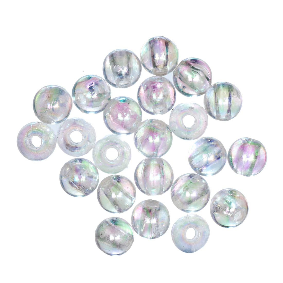 Trimits Beads Sequins Accessories Plated Beads: 8mm: Aurora: 20 quantity  - The Sewing Studio