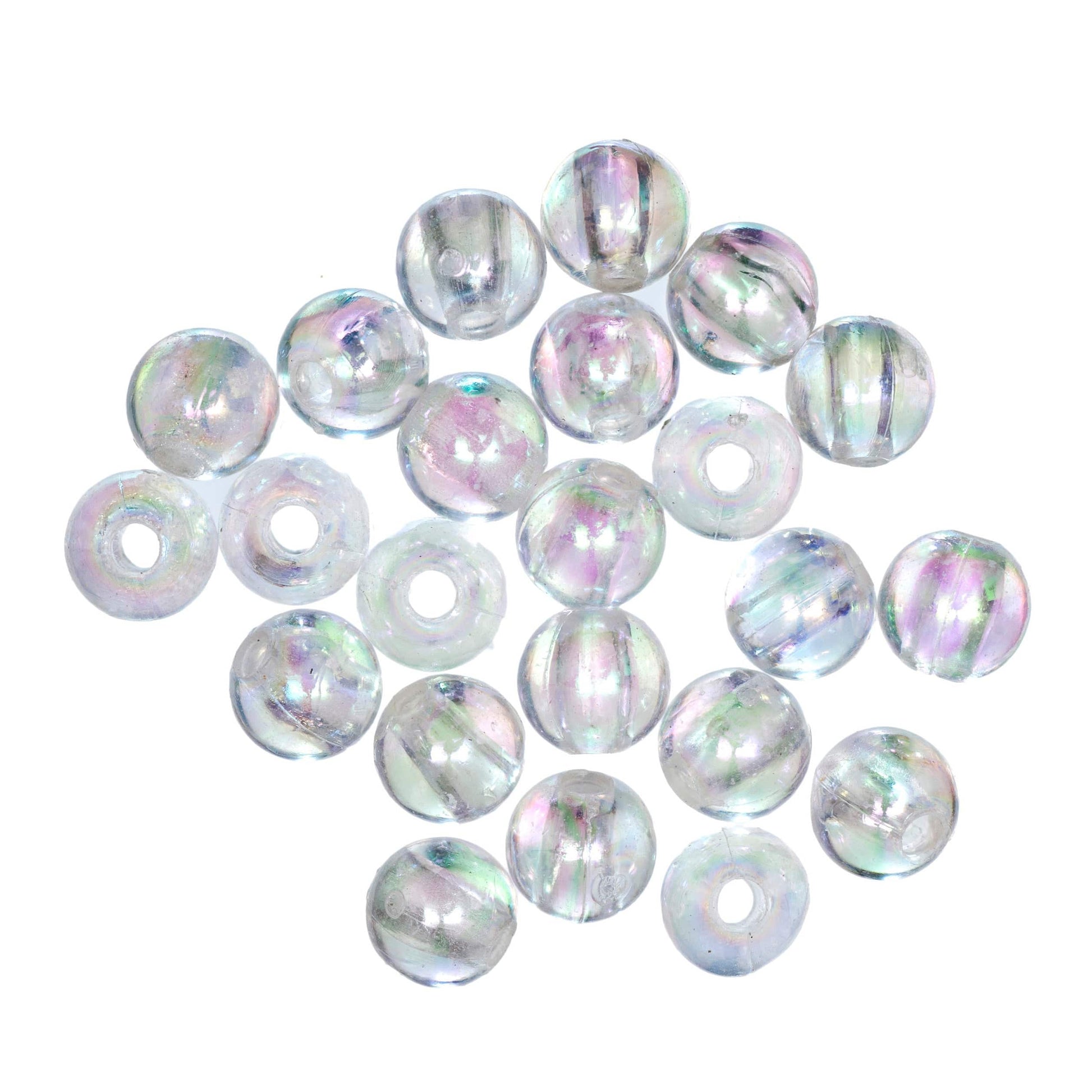 Trimits Beads Sequins Accessories Plated Beads: 8mm: Aurora: 20 quantity  - The Sewing Studio