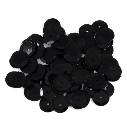 Trimits Beads Sequins Accessories Sequins: Cup: 10mm: Black. Pack of 120  - The Sewing Studio