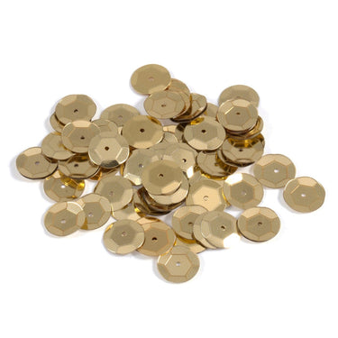 Trimits Beads Sequins Accessories Sequins: Cup: 10mm: Gold. Pack of 120.  - The Sewing Studio for sale UK - The Sewing Studio