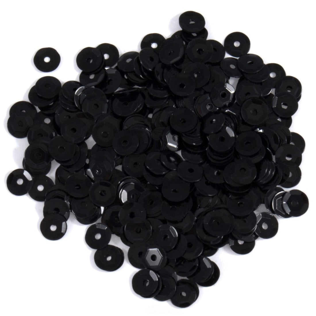 Sequins: Cup: 5mm: Black: Pack of 500