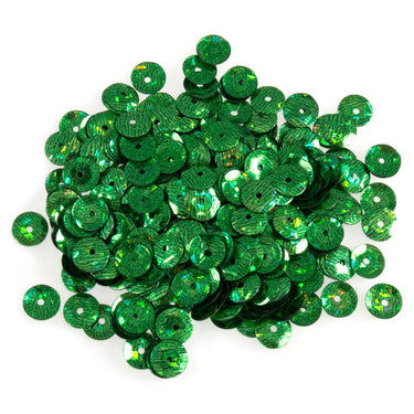 Trimits Beads Sequins Accessories Sequins: Cup Holographic: 6mm: Green: 3g pack  - The Sewing Studio for sale UK - The Sewing Studio
