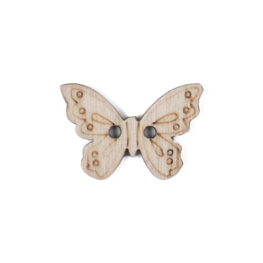 Trimits Buttons Wooden Butterfly Button 23mm  - The Sewing Studio for sale UK - The Sewing Studio