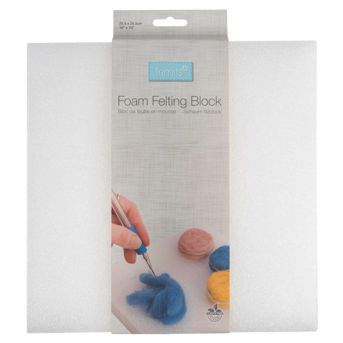 Trimits Craft Accessories Needle Felting Foam Block 10 x 10 Inches  - The Sewing Studio