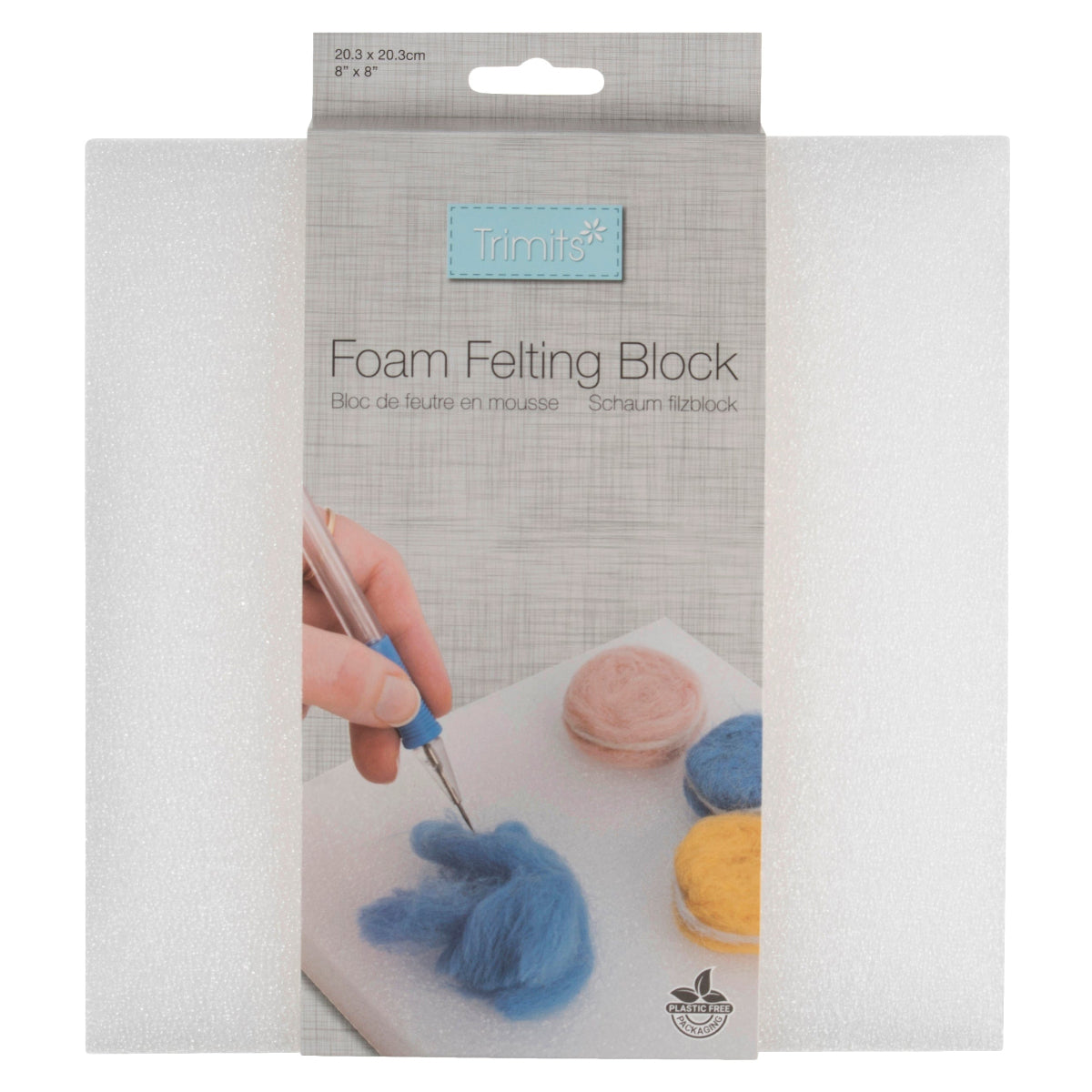 Trimits Craft Accessories Needle Felting Foam Block 8 x 8 inches  - The Sewing Studio