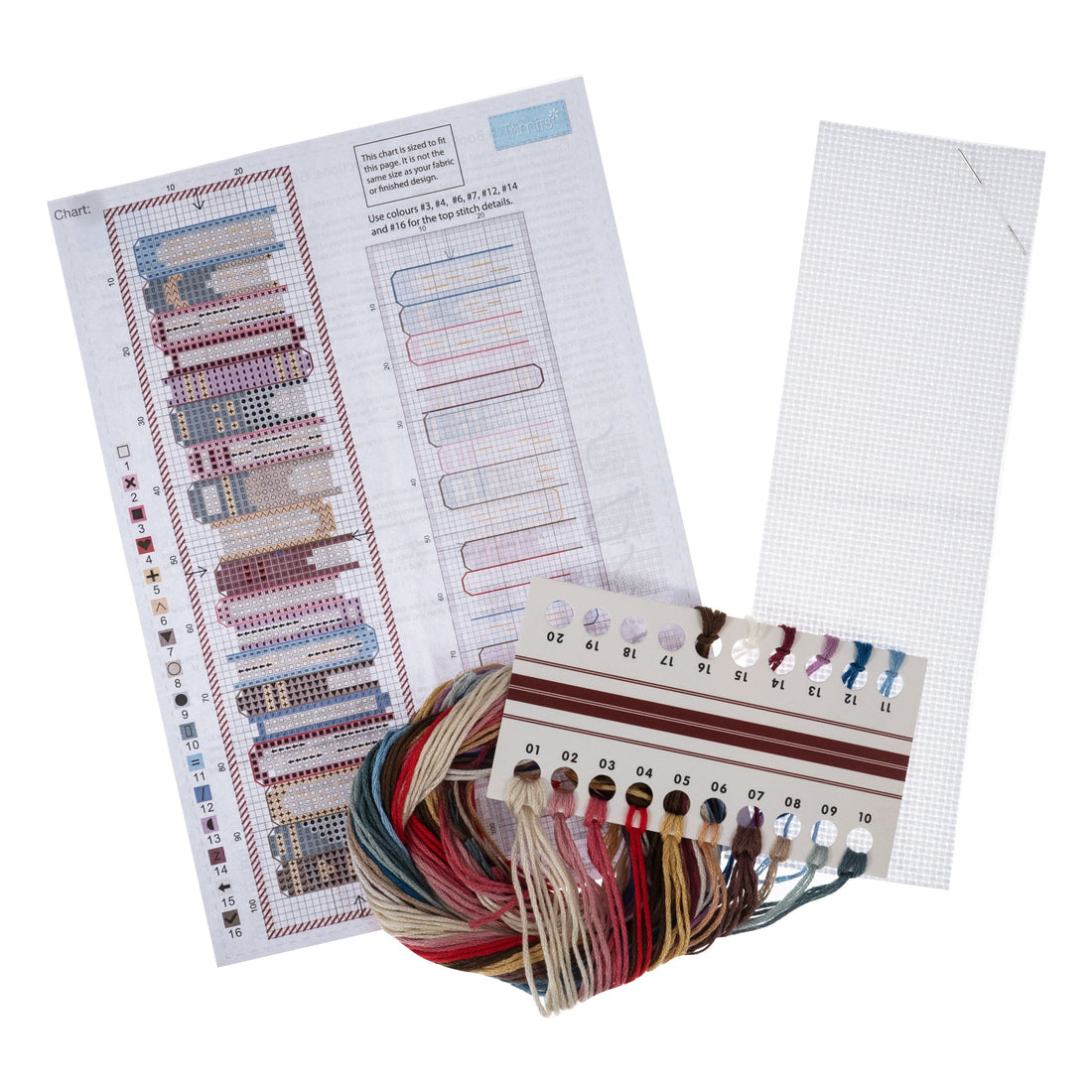 Trimits Cross Stitch Kits Cross Stitch Bookmark Kit Books  - The Sewing Studio