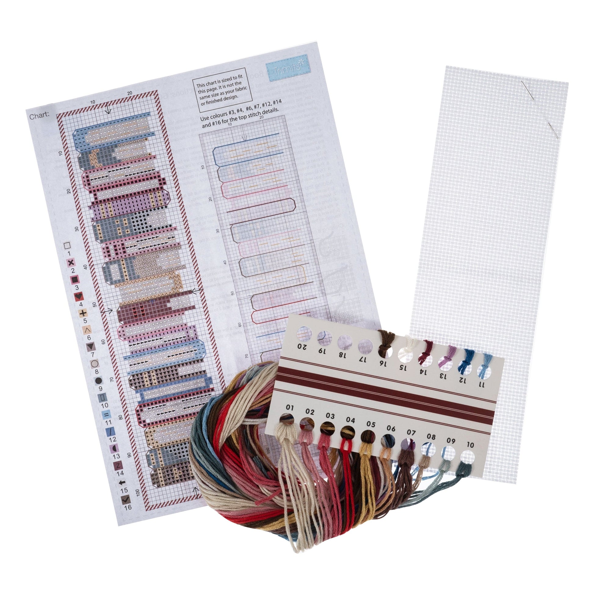 Trimits Cross Stitch Kits Cross Stitch Bookmark Kit Books  - The Sewing Studio