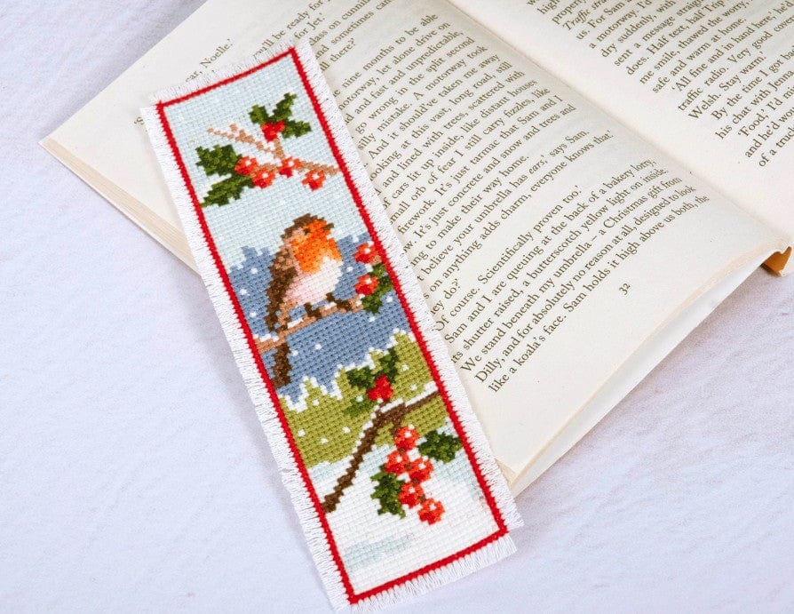 Trimits Cross Stitch Kits Cross Stitch Bookmark Kit Robin  - The Sewing Studio