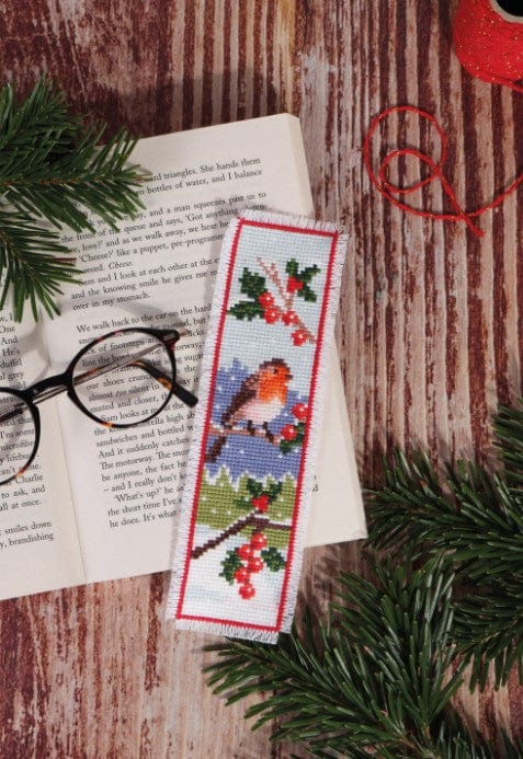 Trimits Cross Stitch Kits Cross Stitch Bookmark Kit Robin  - The Sewing Studio