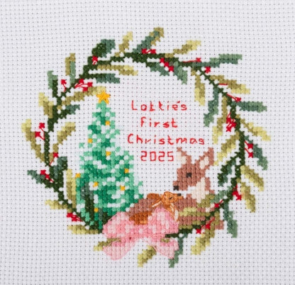 Trimits Cross Stitch Kits Cross Stitch Kit Mini Baby's First Christmas  - The Sewing Studio
