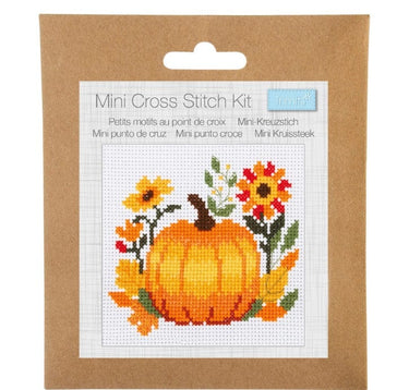 Trimits Cross Stitch Kits Cross Stitch Kit Mini Pumpkin  - The Sewing Studio for sale UK - The Sewing Studio