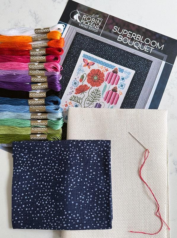 Trimits Cross Stitch Kits Cross Stitch Kit Superbloom Bouquet  - The Sewing Studio