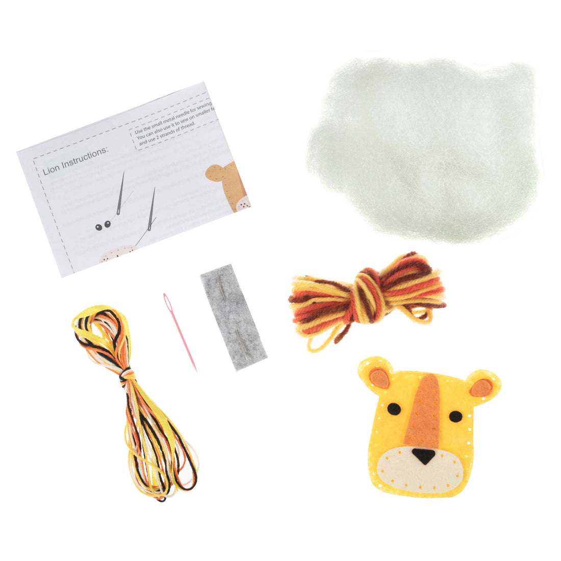 Trimits Felting Kits Felt Decoration Kit Lion  - The Sewing Studio