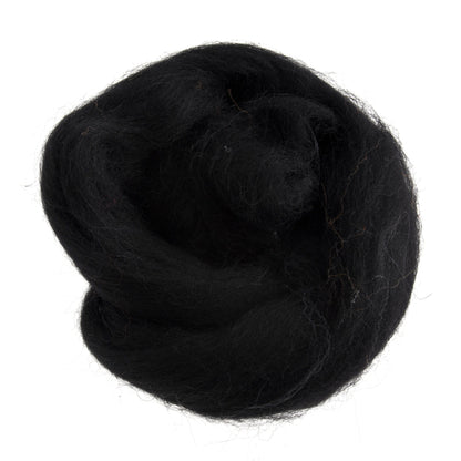 Trimits Felting Wool Natural Wool Roving, Black, 10g Packet  - The Sewing Studio