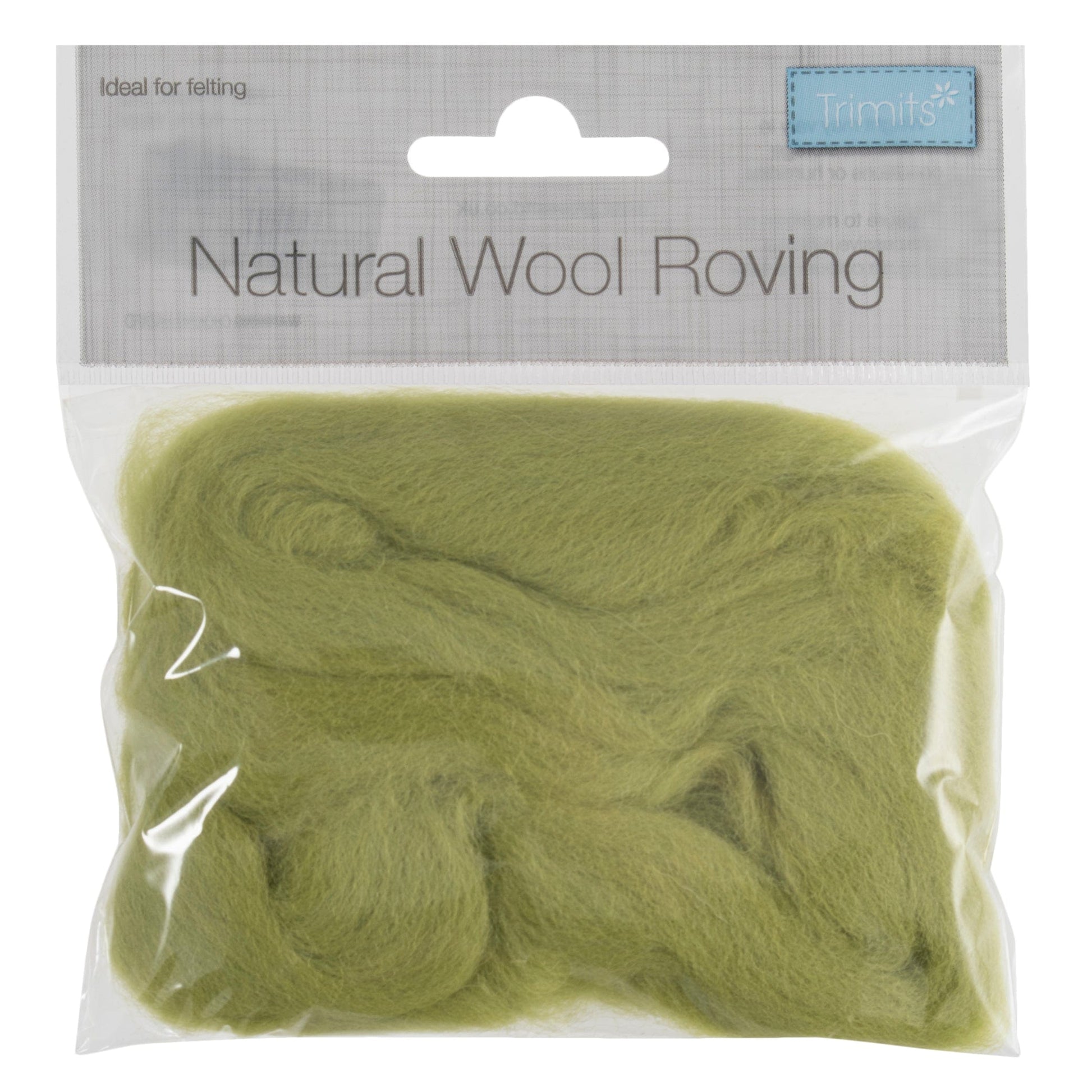 Trimits Felting Wool Natural Wool Roving, Pistacchio, 10g Packet  - The Sewing Studio