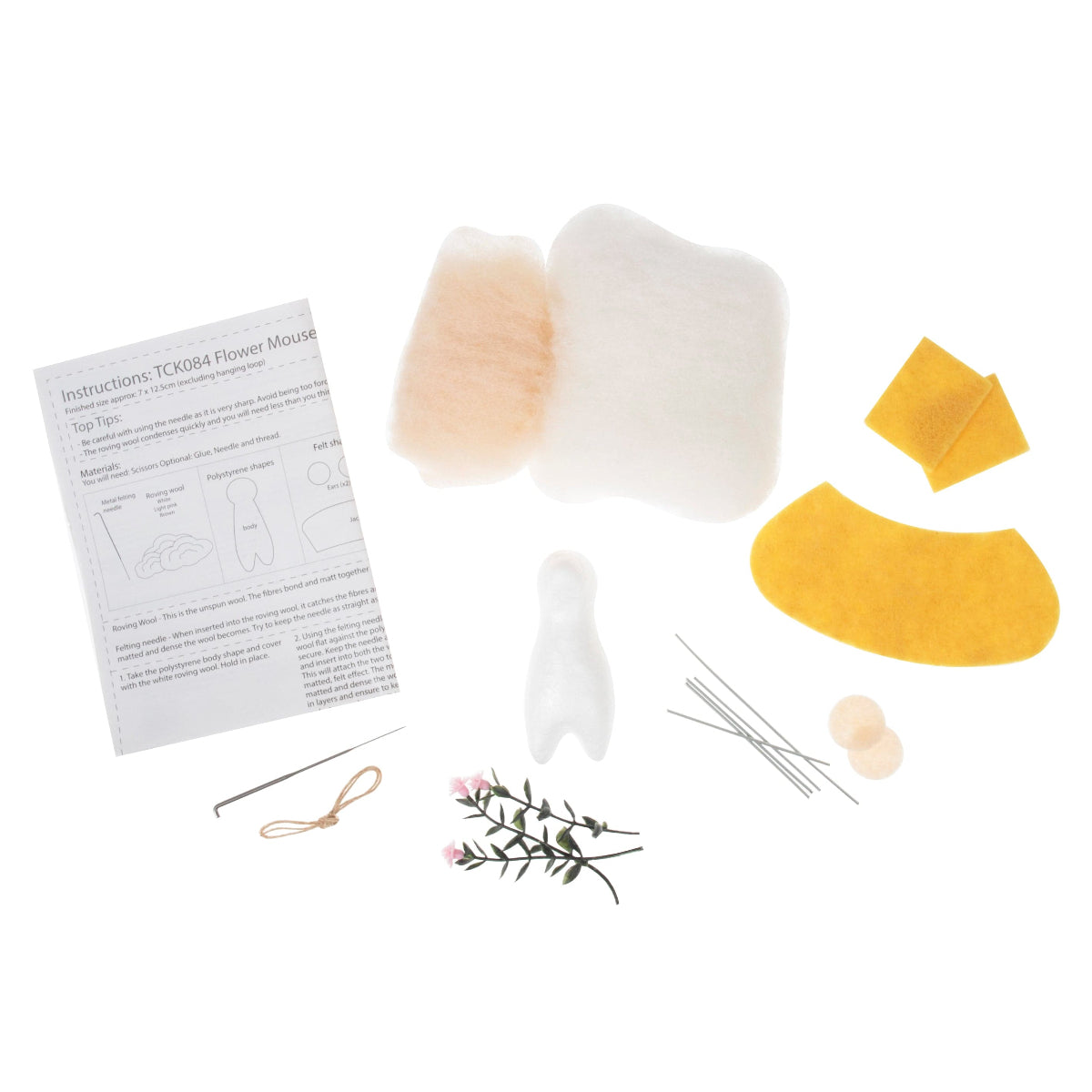 Trimits Needle Felting Kits Needle Felting Kit Flower Mouse  - The Sewing Studio