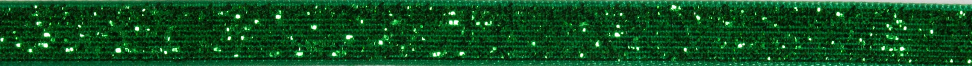 Trimits Ribbon Glitter Velvet Ribbon: 10mm: Green  - The Sewing Studio