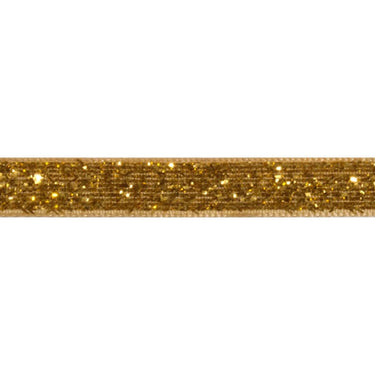 Trimits Ribbon Glitter Velvet Ribbon: 10mm wide: Gold. Price per metre.  - The Sewing Studio for sale UK - The Sewing Studio