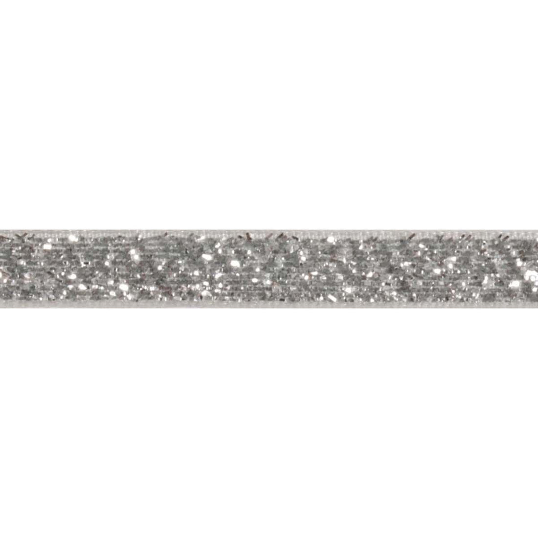 Trimits Ribbon Glitter Velvet Ribbon: 10mm wide: Silver. Price per metre.  - The Sewing Studio