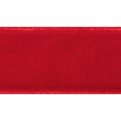Trimits Ribbon Velvet Ribbon Reel: 5m x 15mm: Red  - The Sewing Studio