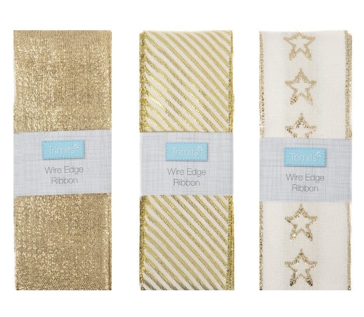 Trimits Ribbon Wire Edge Ribbon Pack 2 Metres 38mm Wide  - The Sewing Studio