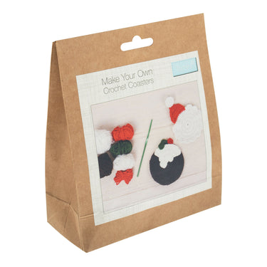 Trimits Sewing Kits Crochet Kit: Christmas Coasters  - The Sewing Studio for sale UK - The Sewing Studio
