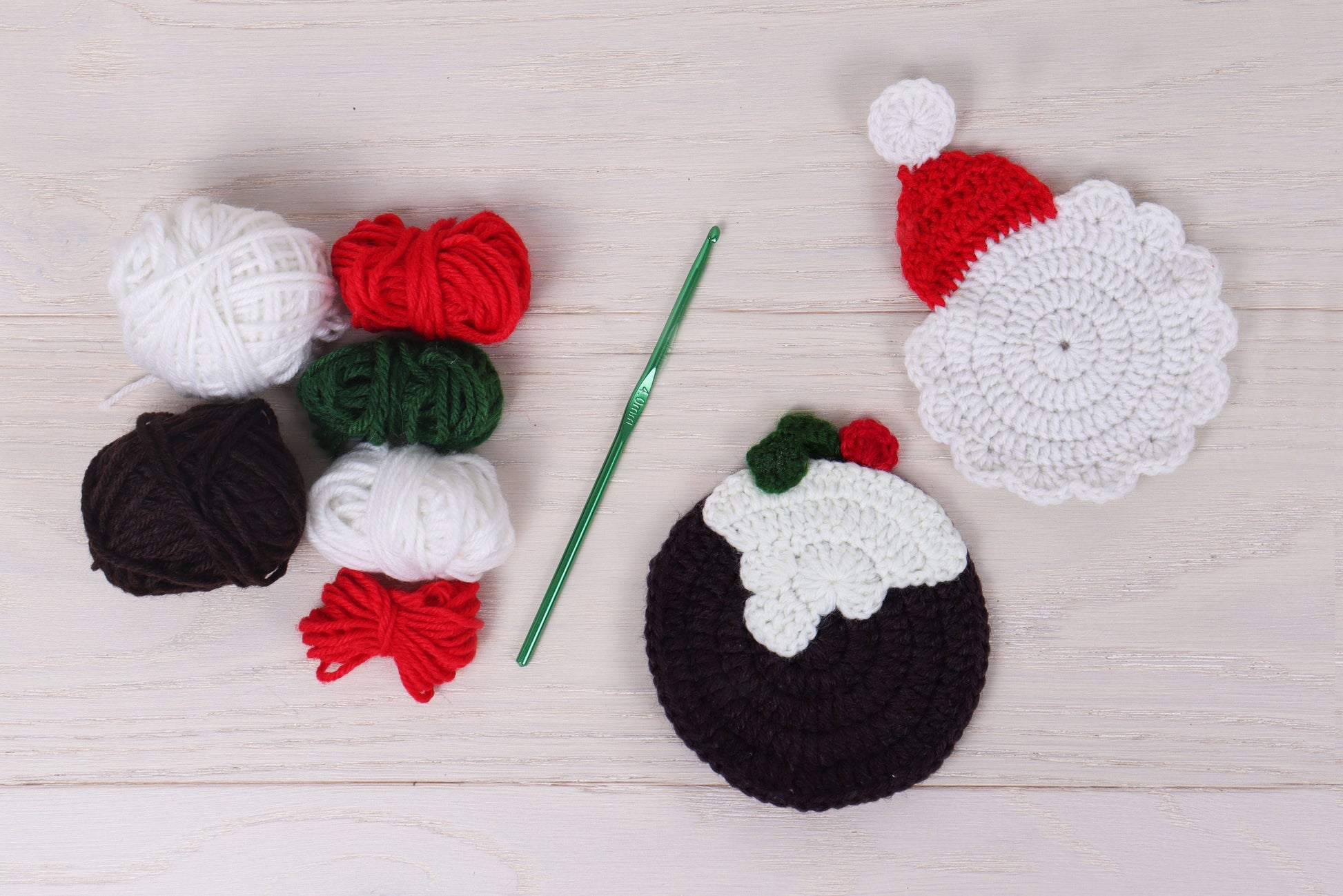 Trimits Sewing Kits Crochet Kit: Christmas Coasters  - The Sewing Studio