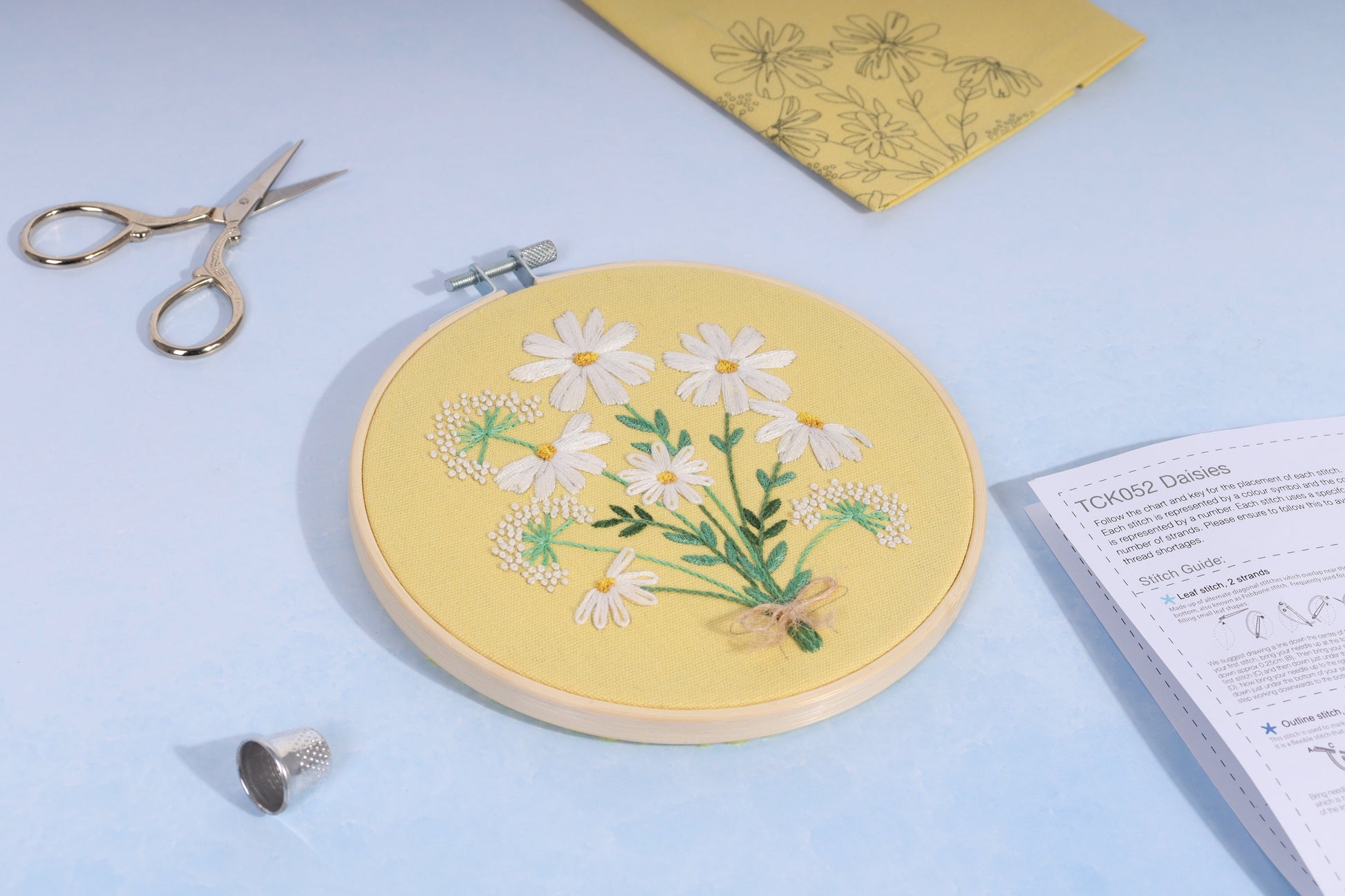 Trimits Sewing Kits Embroidery Hoop Kit Daisies  - The Sewing Studio