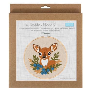 Trimits Sewing Kits Embroidery Hoop Kit Deer  - The Sewing Studio for sale UK - The Sewing Studio
