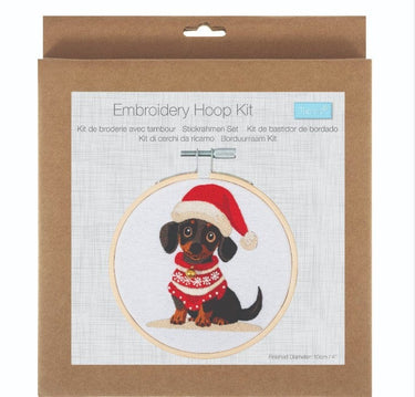 Trimits Sewing Kits Embroidery Hoop Kit Mini Daschund  - The Sewing Studio for sale UK - The Sewing Studio