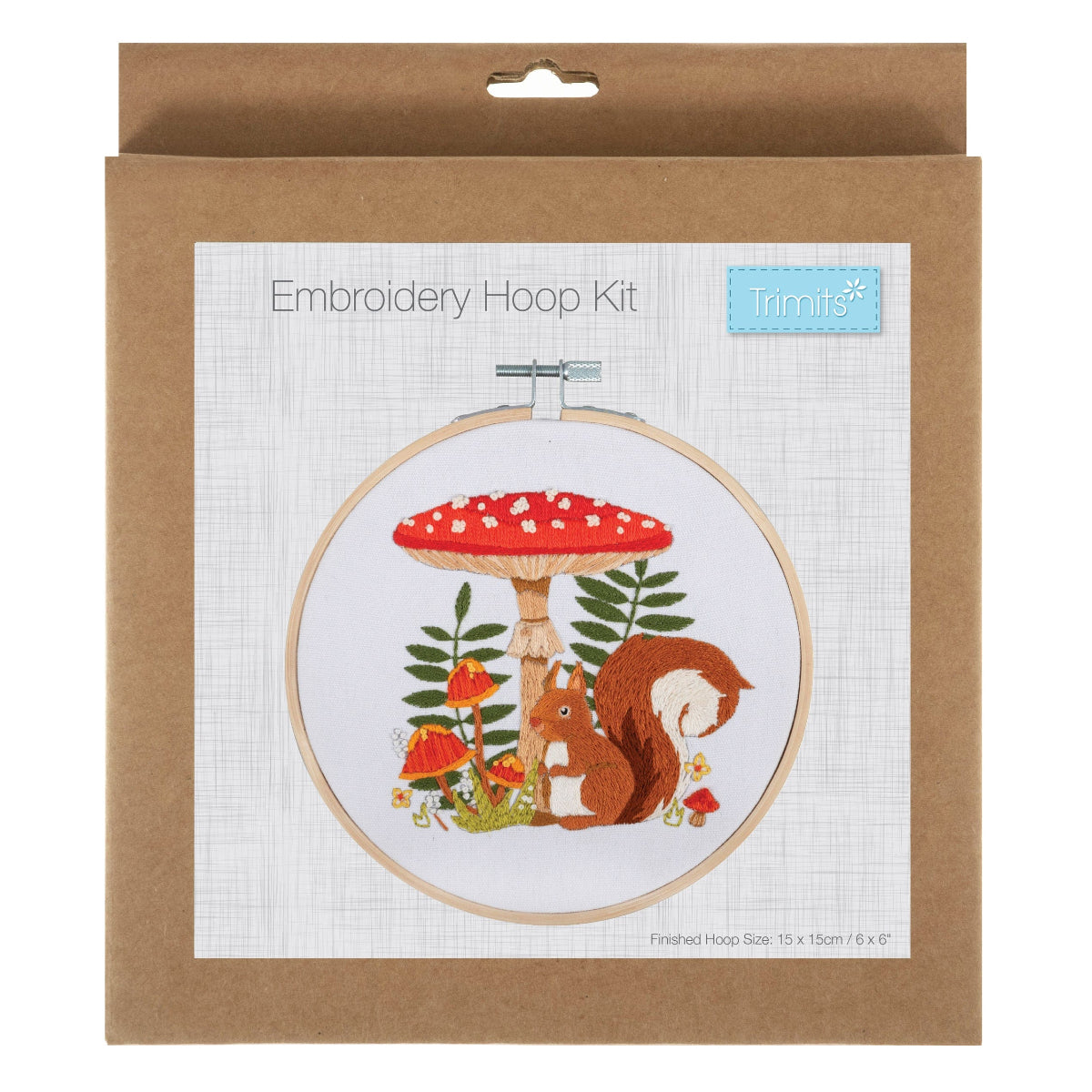 Trimits Sewing Kits Embroidery Hoop Kit Toadstool and Squirrel  - The Sewing Studio