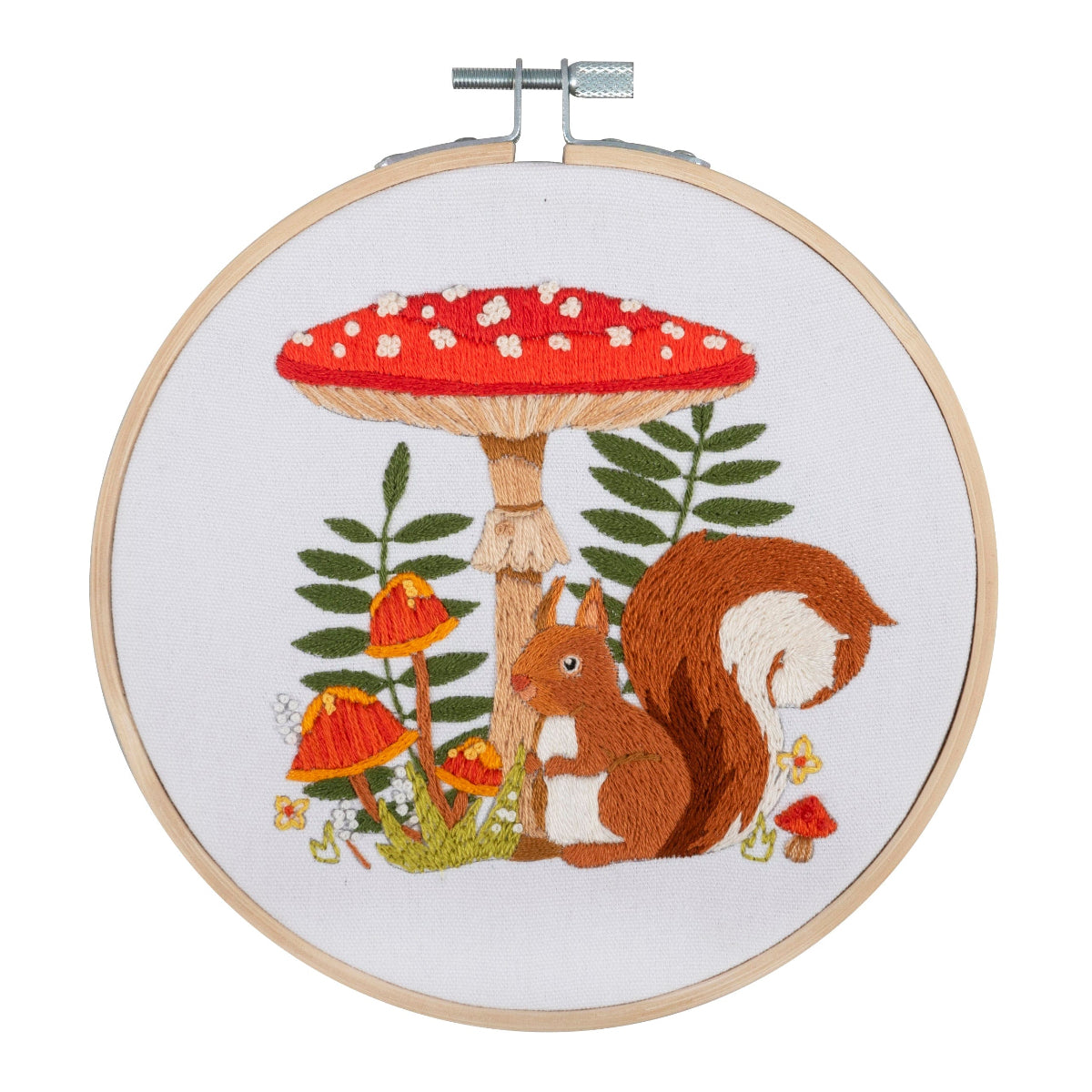 Trimits Sewing Kits Embroidery Hoop Kit Toadstool and Squirrel  - The Sewing Studio