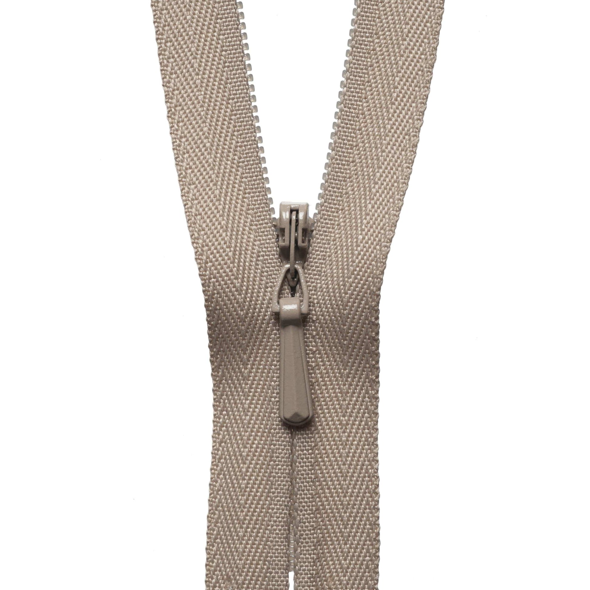 YKK Zips YKK Concealed Zip 20cm / 8 inch: Fawn (Colour 573)  - The Sewing Studio