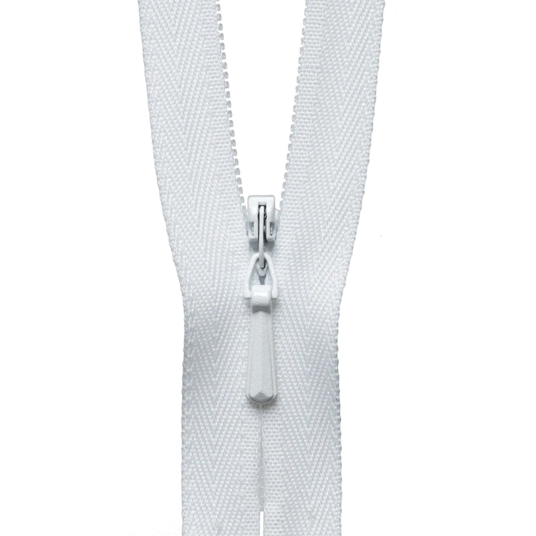 YKK Zips YKK Concealed Zip 20cm / 8 inch: White (Colour 501)  - The Sewing Studio