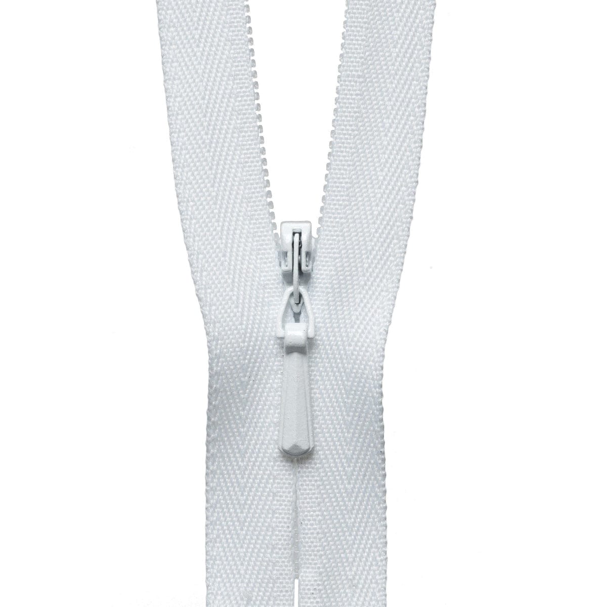 YKK Zips YKK Concealed Zip 20cm / 8 inch: White (Colour 501)  - The Sewing Studio