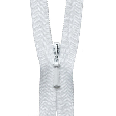 YKK Zips YKK Concealed Zip 20cm / 8 inch: White (Colour 501)  - The Sewing Studio for sale UK - The Sewing Studio